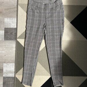 Seven7 Plaid Pull-on Ponte Leggings/Pants Skinny Leg Women's Size L